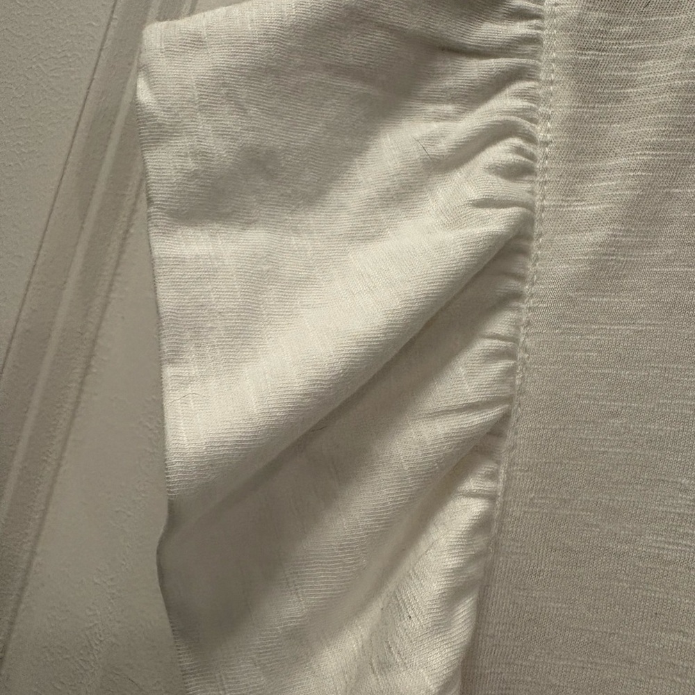 White Ruffle Sleeve Top - Picture 3 of 5
